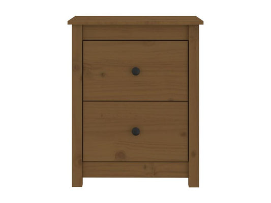 Brown Pine Wood Nightstand, 50 x 35 x 61.5 cm